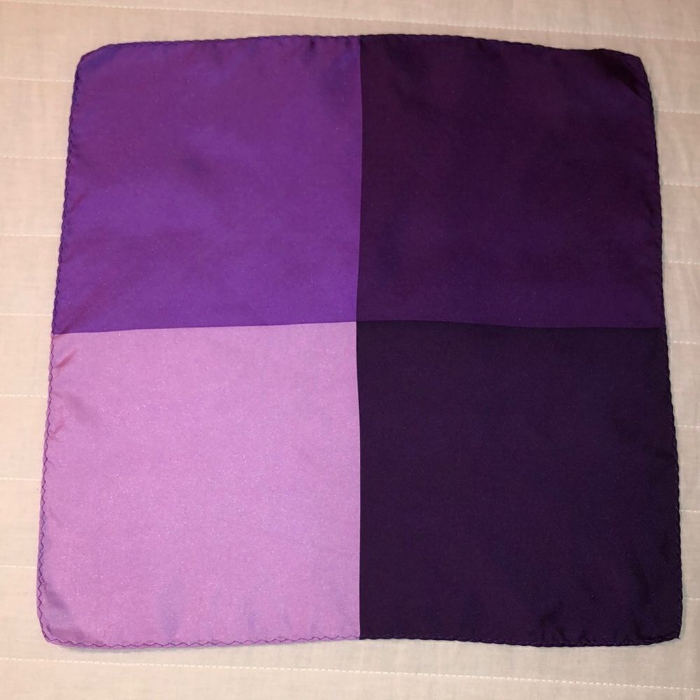 Lavender shades plum and purple 💯 Silk Pocket Square - Picture 4 of 9